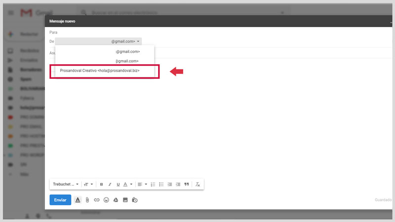 Configurer la messagerie Web dans Gmail 12