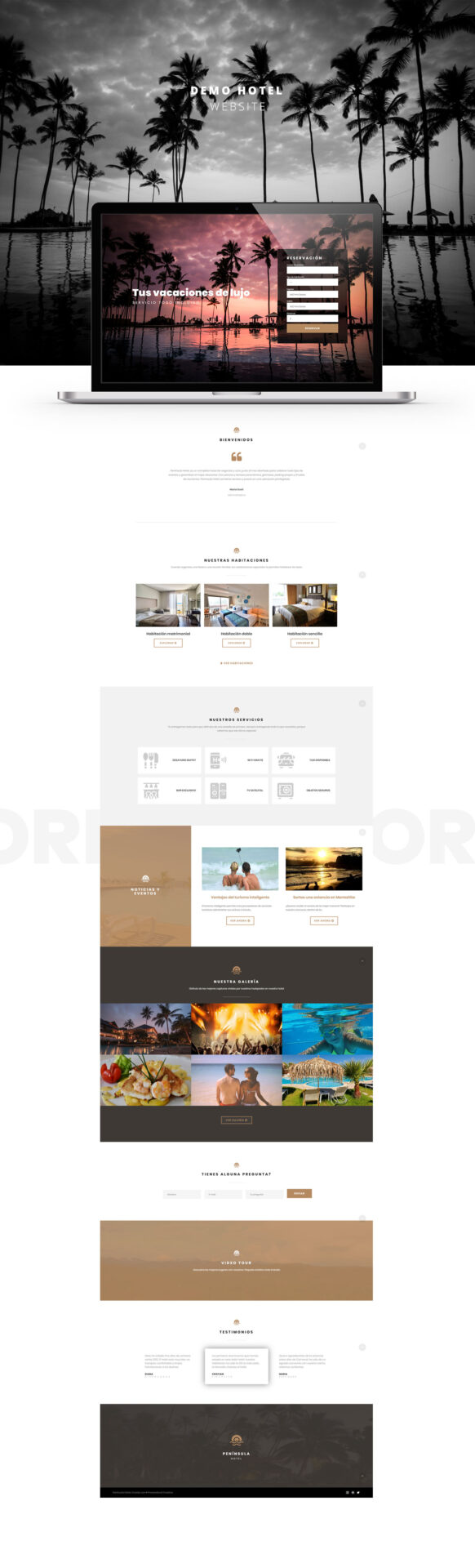 Diseño pagina web hotel prosandoval