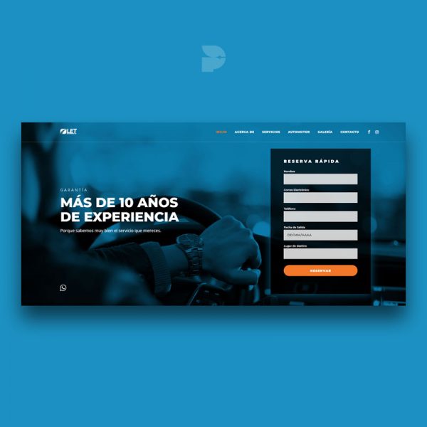 Diseño Página Web Para Transporte Turístico Let Prosandoval