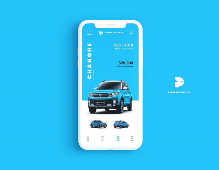 Diseño página web para concesionario de autos móvil