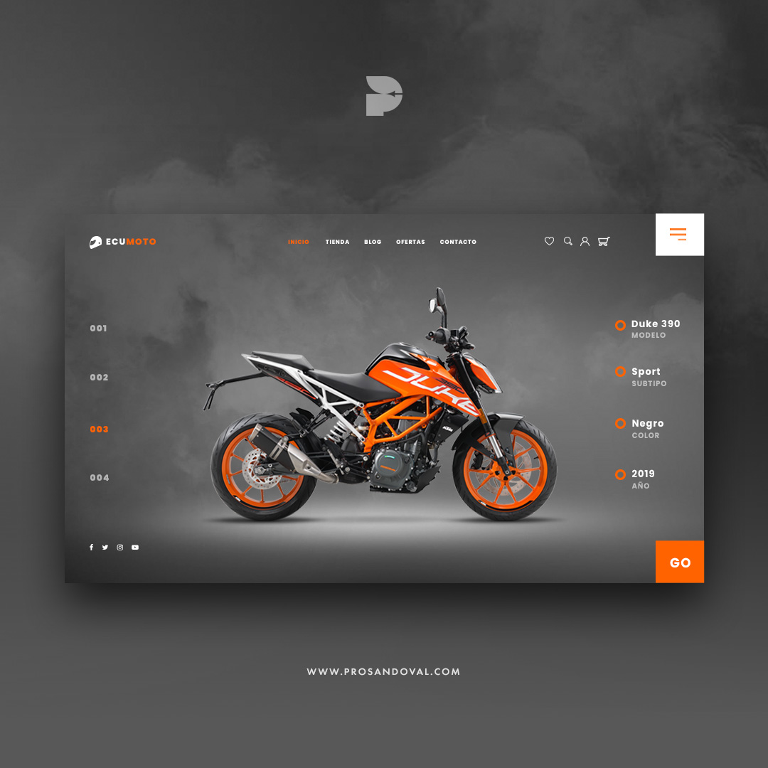Diseño tienda online de motos