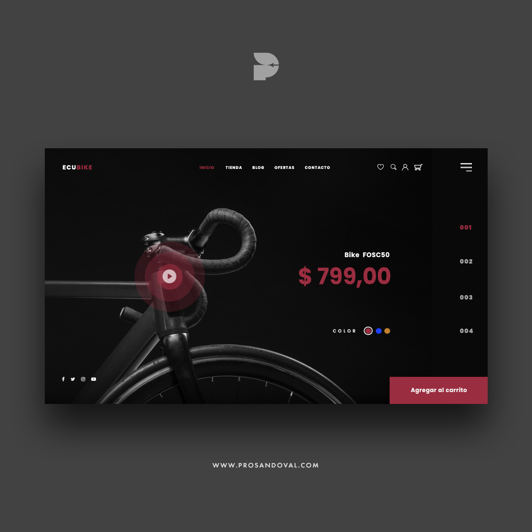 Diseño tienda online para ciclismo