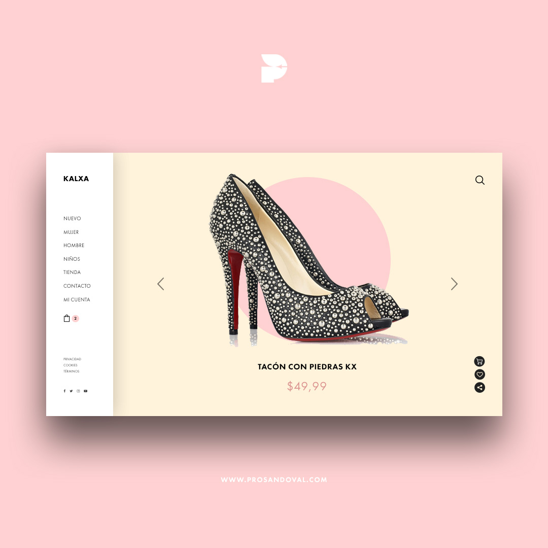 Diseño tienda online para calzado de mujer