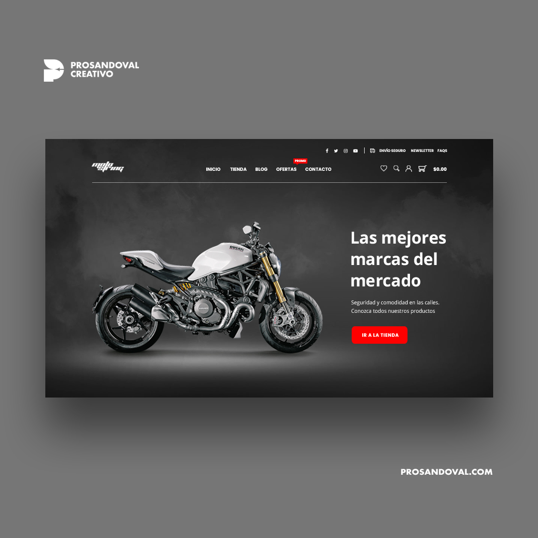 Diseño tienda online de repuestos para motos