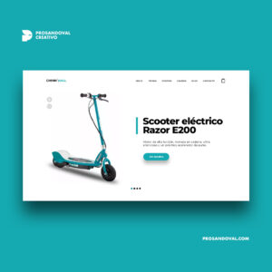 Diseño tienda online de monopatín eléctrico