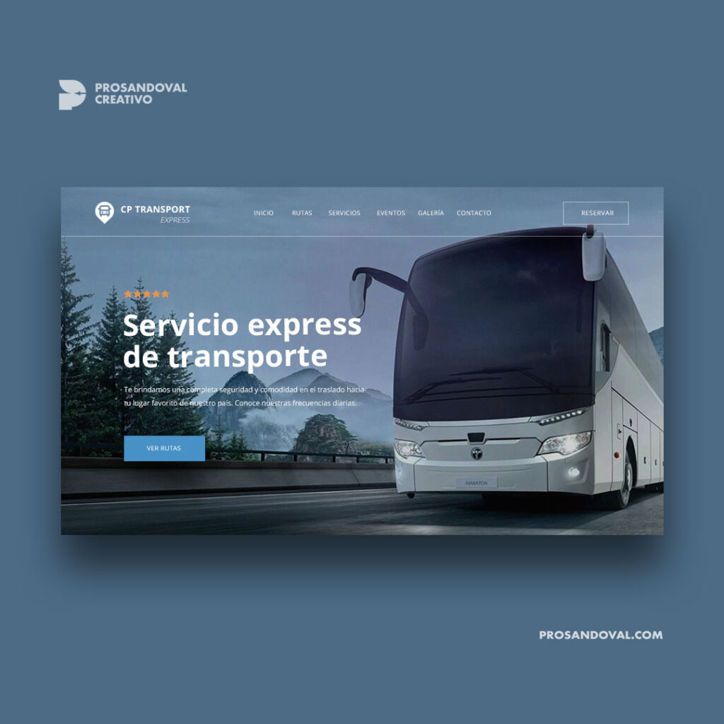 Diseño Página Web Para Cooperativas De Transportes Prosandoval