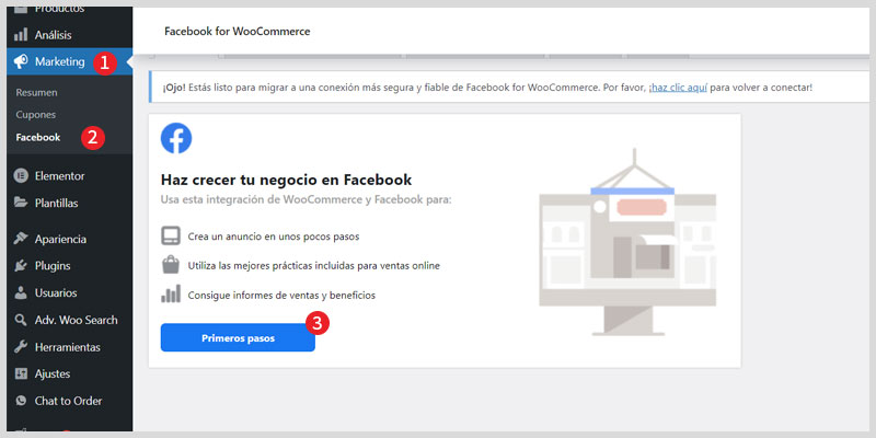 Como conectar WooCommerce con Facebook - integrar