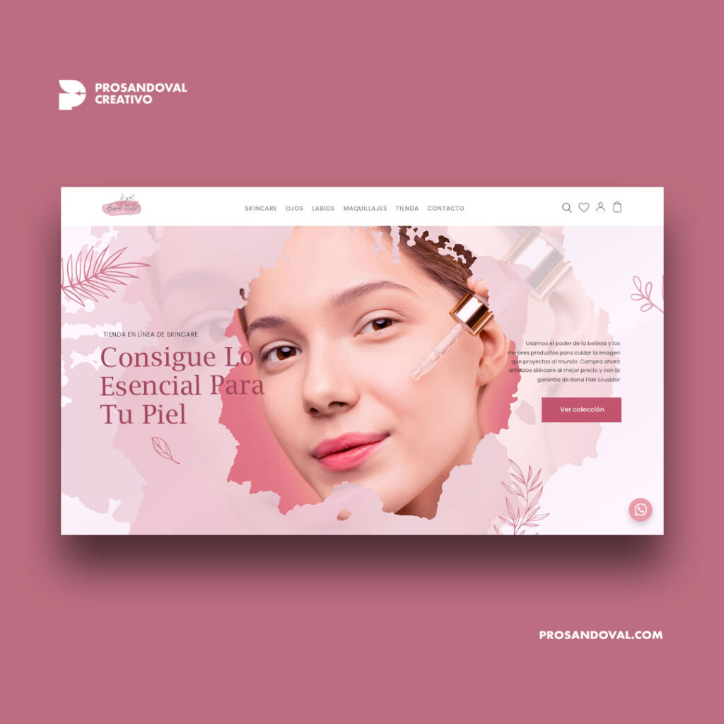 Diseño catálogo digital para skincare