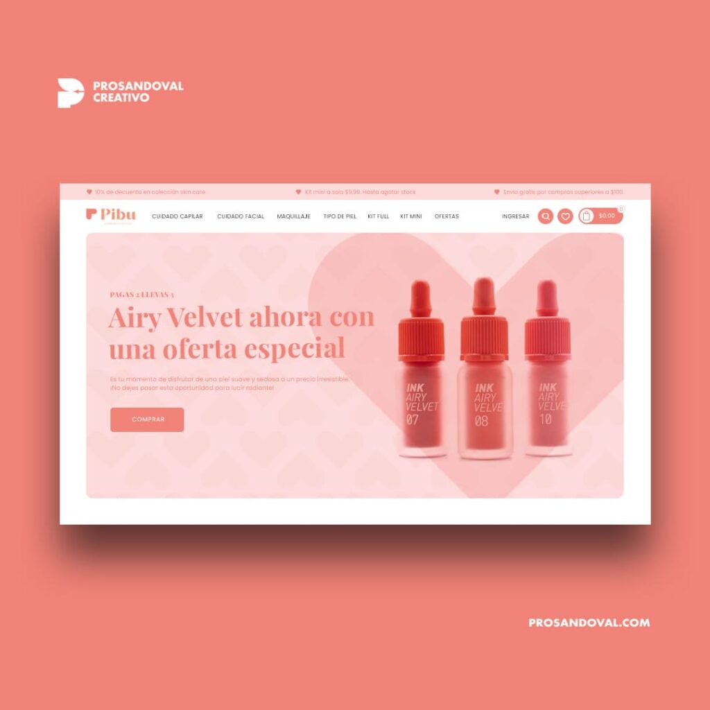 Diseno tienda online especializada coreana