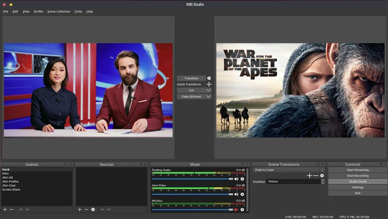 software de transmision para live streaming video obs
