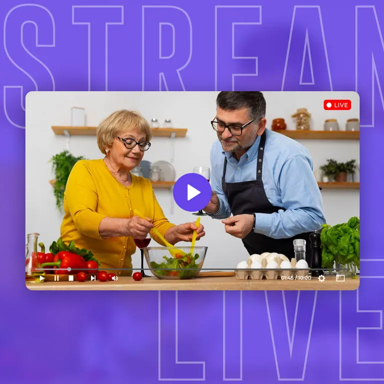 streaming video live para cocina