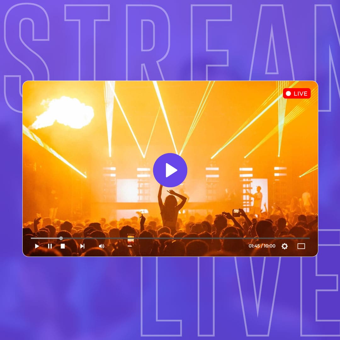 streaming video live para conciertos y musica en vivo