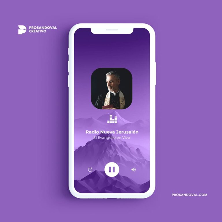Diseño de App para iglesias cristianas con streaming de radio