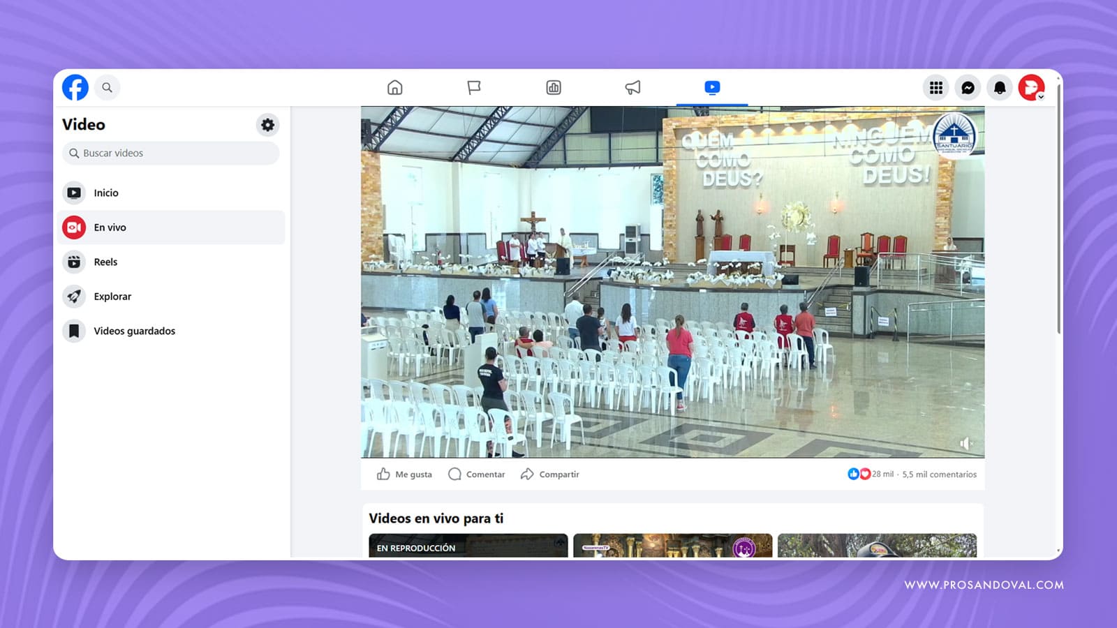 Streaming para iglesias facebook live