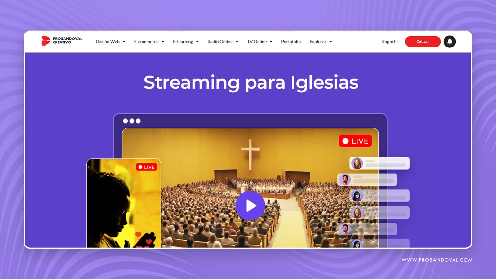 Streaming para iglesias prosandoval creativo