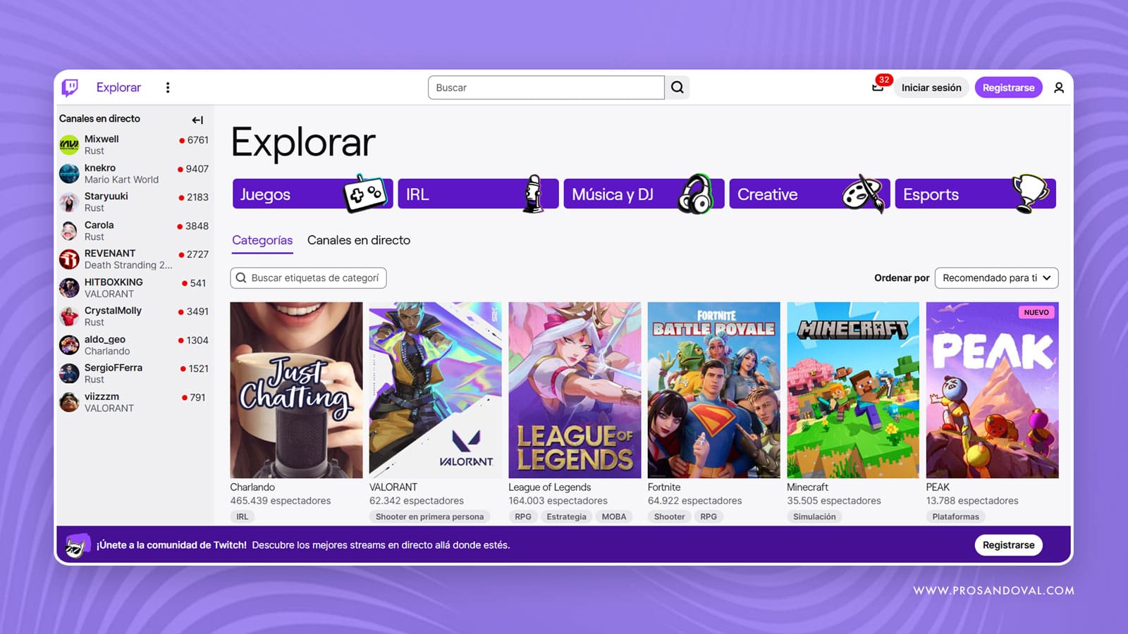 Streaming para iglesias twitch