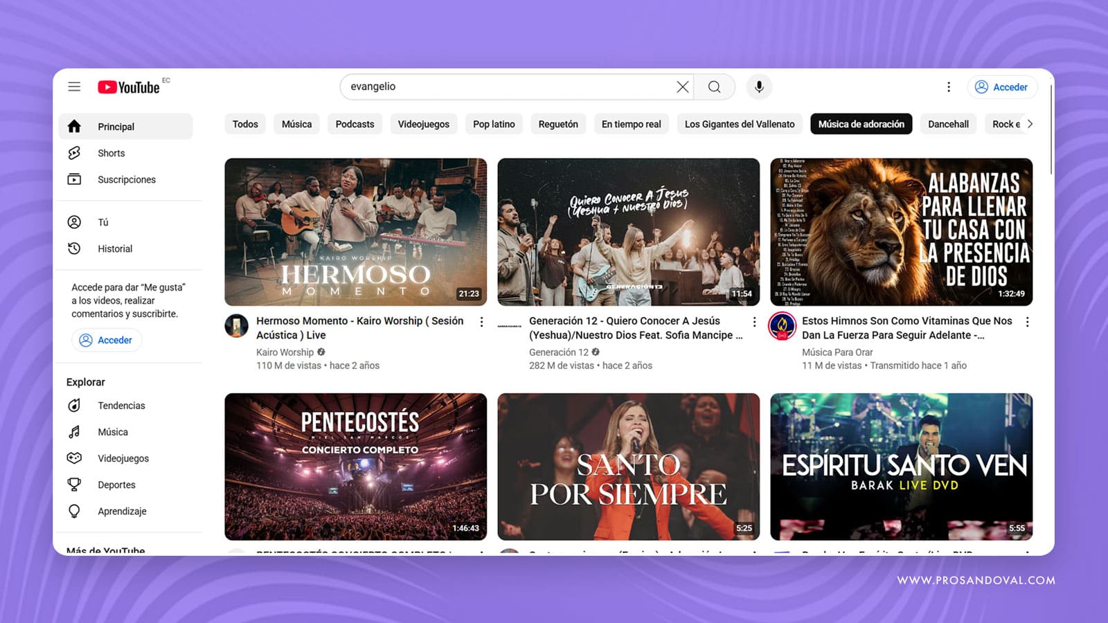 Streaming para iglesias youtube