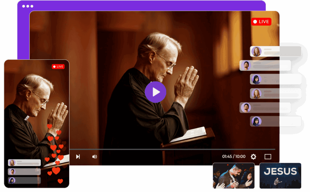 streaming para iglesias cristianas y ministerios religiosos online