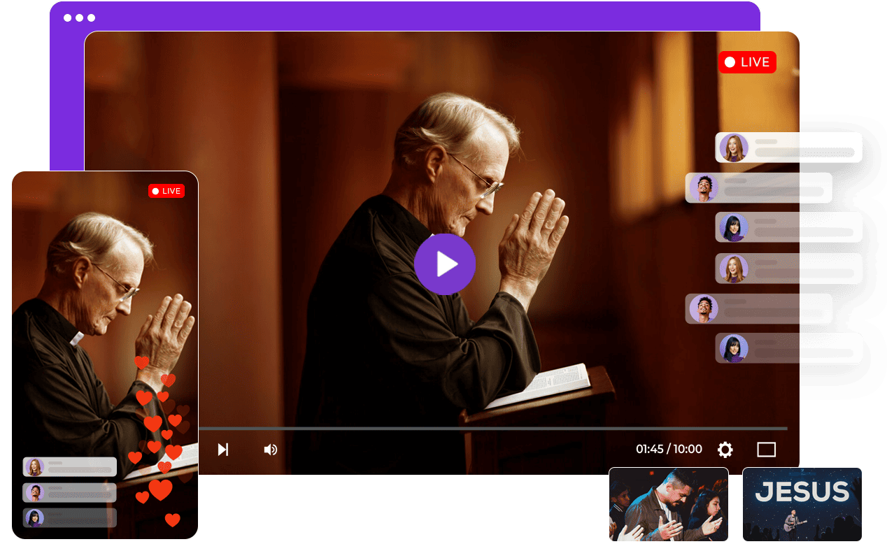 streaming para iglesias cristianas y ministerios religiosos online