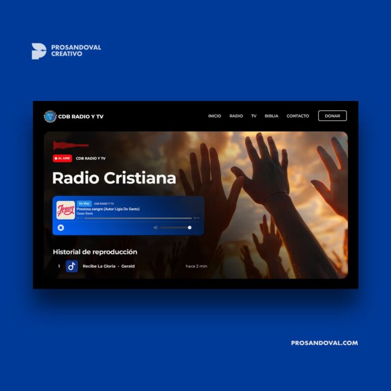 Diseño Web para Ministerios Cristianos con Radio y TV Online
