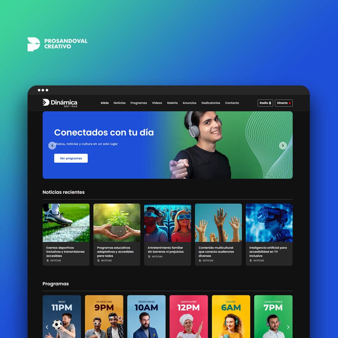 Diseño página web para red de emisoras FM