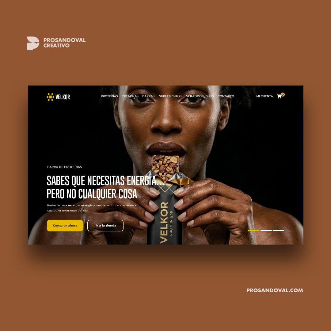 Diseño tienda online de proteínas y suplementos deportivos