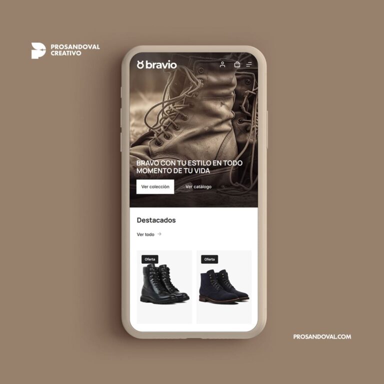 Diseño tienda online para productos de cuero