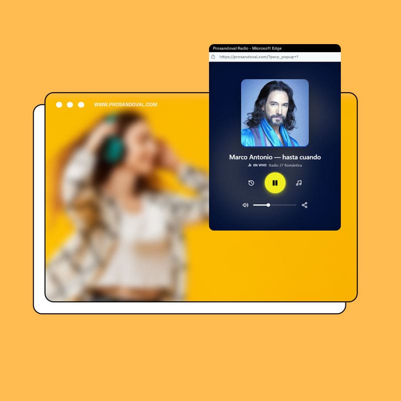 Player Radio Online modo flotante popup