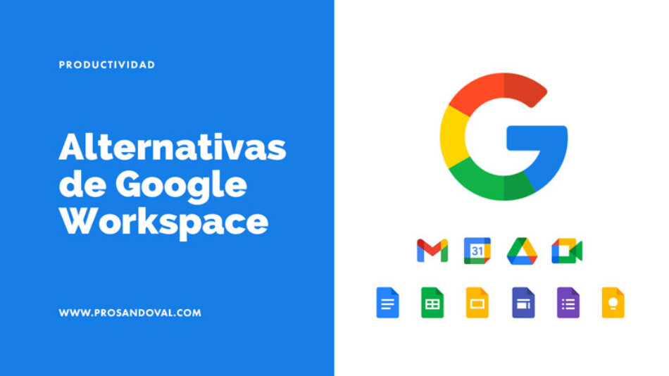 Alternativas de Google Workspace gratis y de pago correo espacio chat