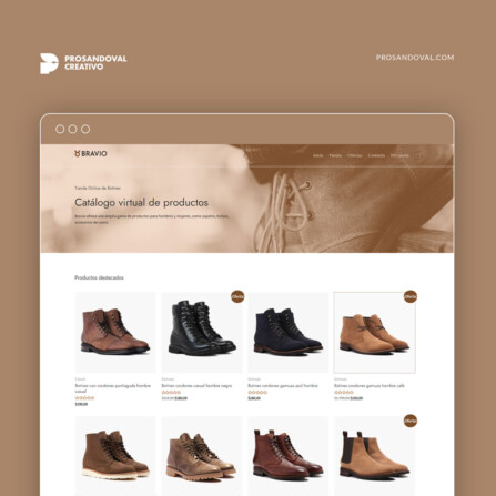 Diseño catálogo online de productos