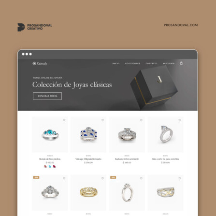Diseño catálogo virtual de joyas