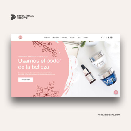 Diseño catálogo virtual para maquillajes