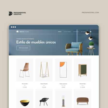 Diseño catálogo virtual para muebles