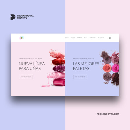 Diseño página web de cosméticos
