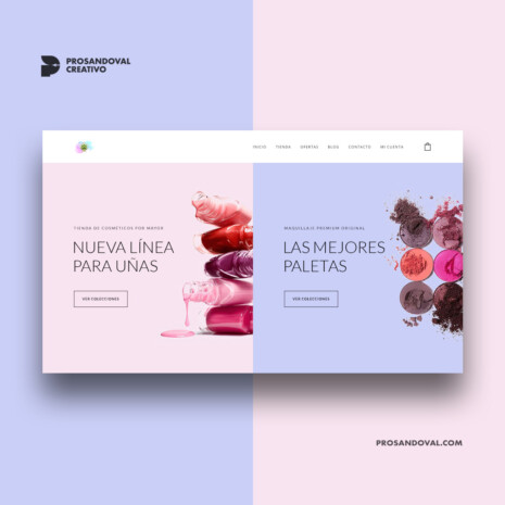 Diseño página web de cosméticos