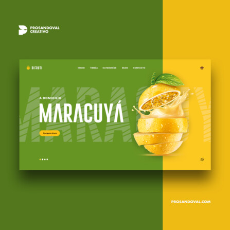 Diseño página web de frutas a domicilio