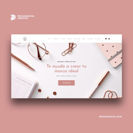 Diseño página web para agencia creativa