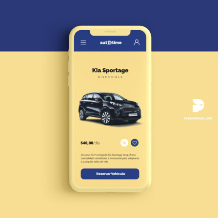 Diseño página web para alquiler de autos Ecuador