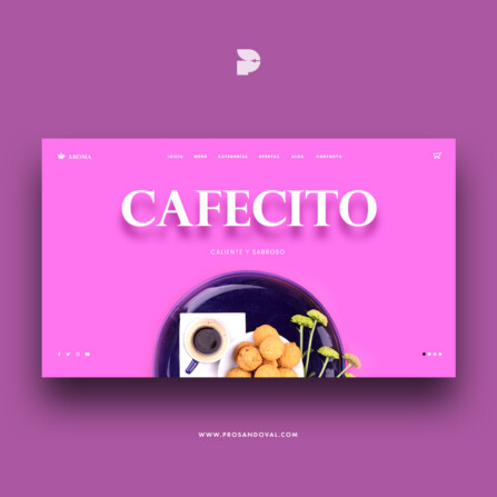 Diseño página web para cafetería aromas ecuador