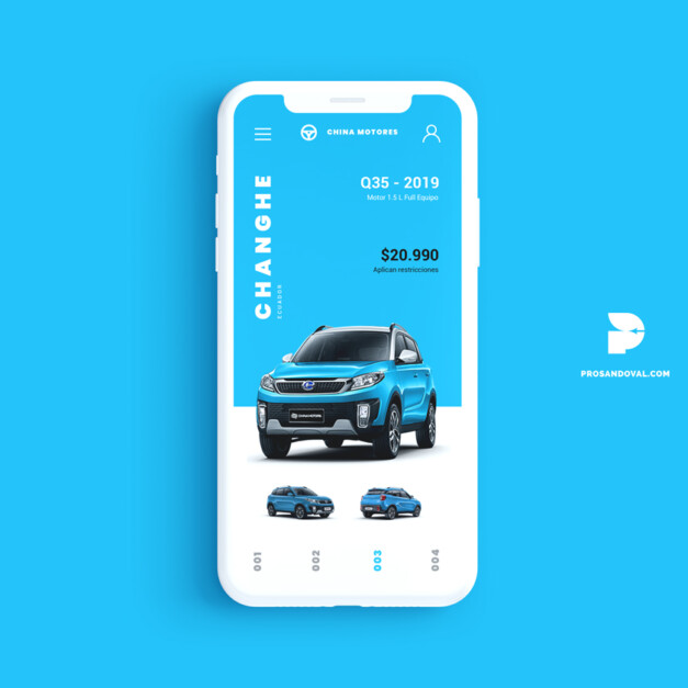 Diseño página web para concesionario de autos móvil