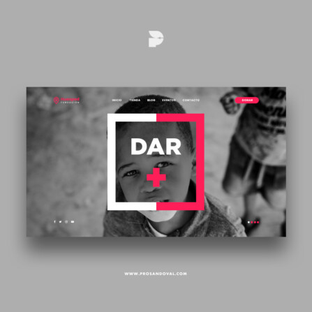 Diseño página web para donaciones charity