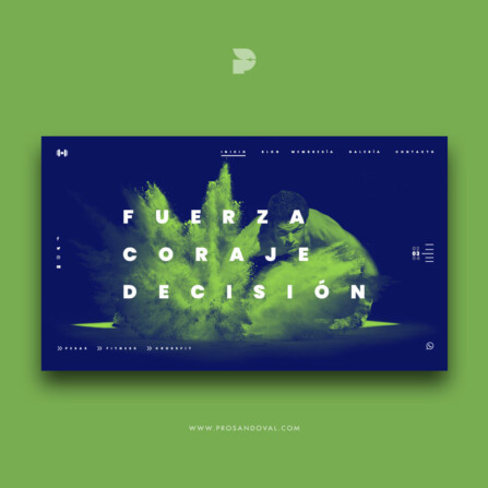 Diseño Página web para gimnasio Gymgreen Ecuador