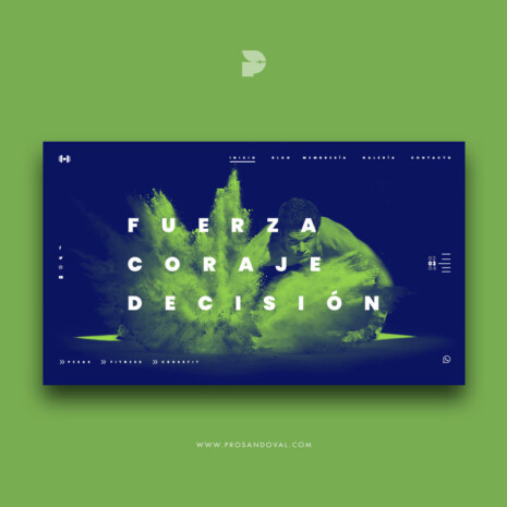 Diseño Página web para gimnasio Gymgreen Ecuador