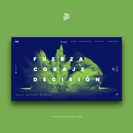 Diseño Página web para gimnasio Gymgreen Ecuador