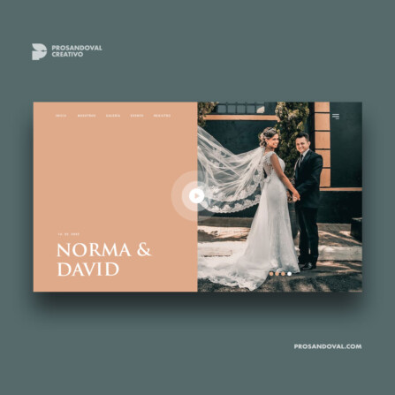 Diseño página web para invitaciones online de boda