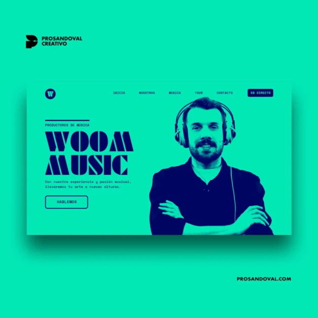 Diseño página web para productor musical