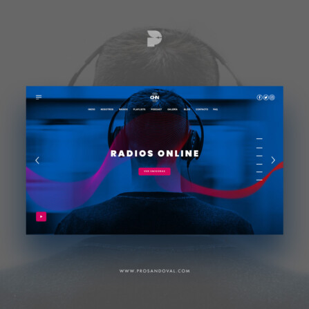 Diseño página web para radio podcast Chavalones Network