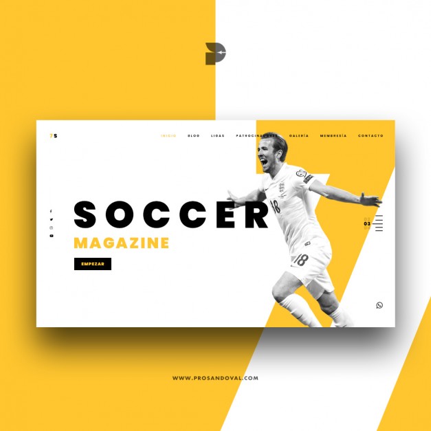 Diseño página web para revista deportiva