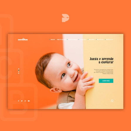 Diseño página web para escuelas Semillitas