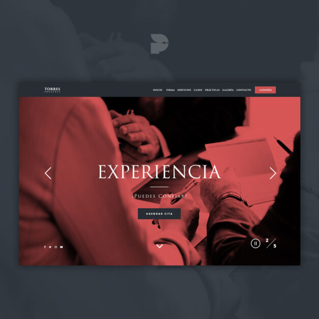 Diseño página web para abogados Torres